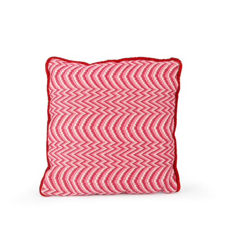 Red & Pink Zig Zag Pillow