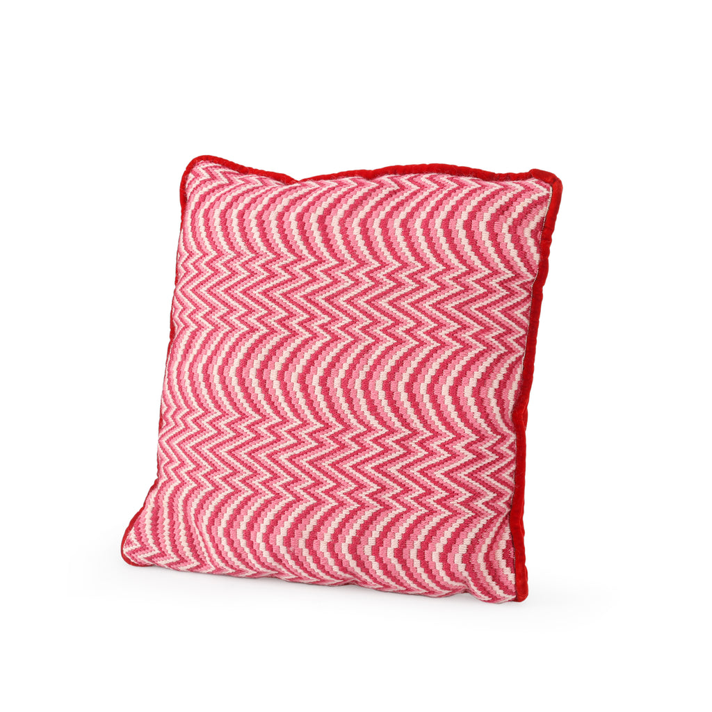 Red & Pink Zig Zag Pillow