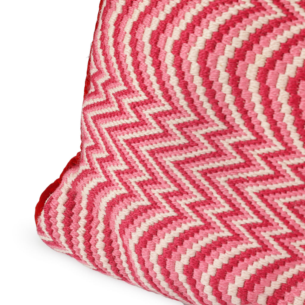 Red & Pink Zig Zag Pillow