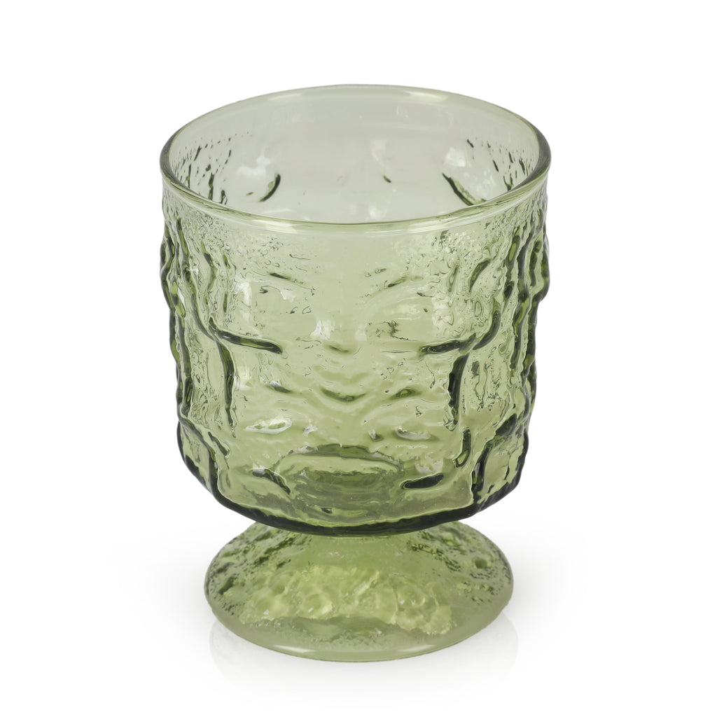 Green Glass Goblet