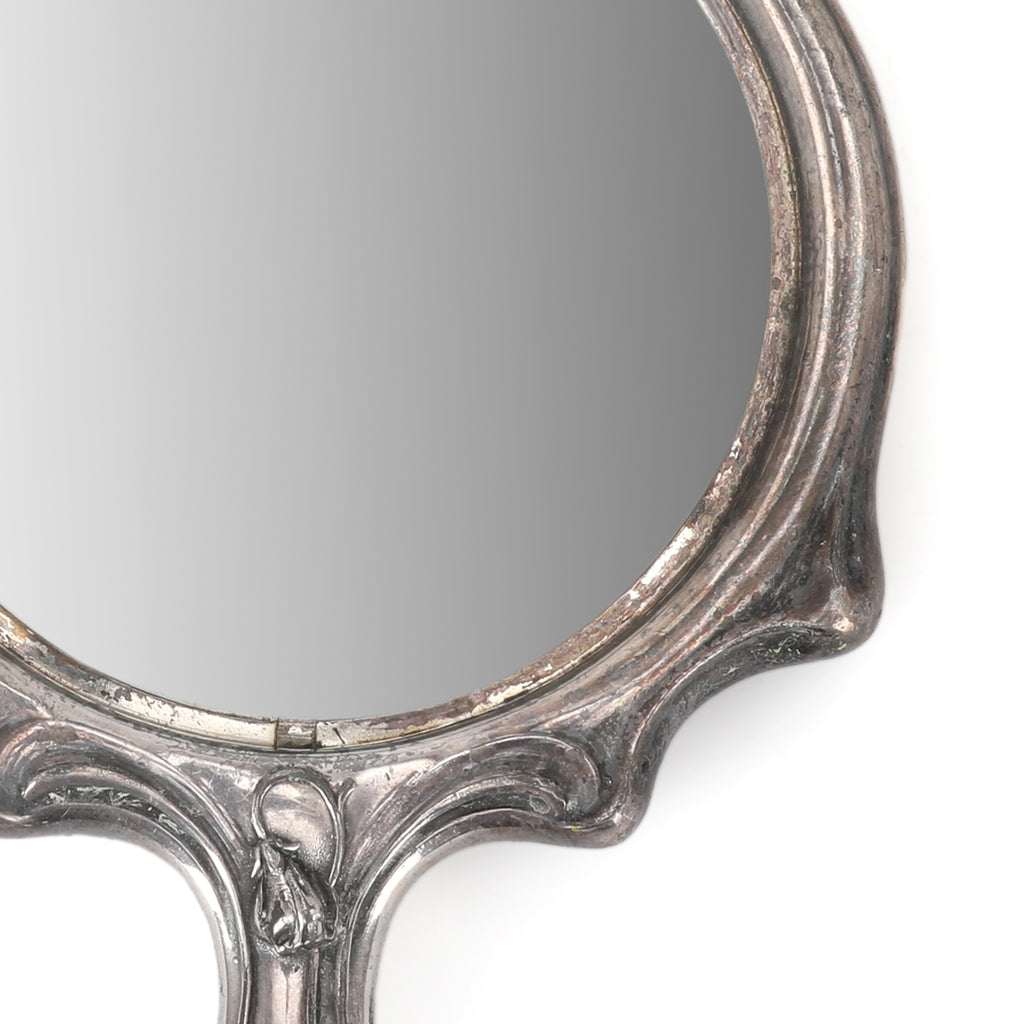 Antique Silver Hand Mirror