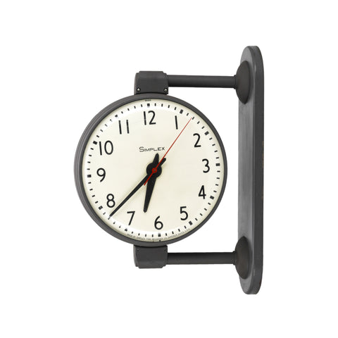 Side Mounted Industrial Wall Clock