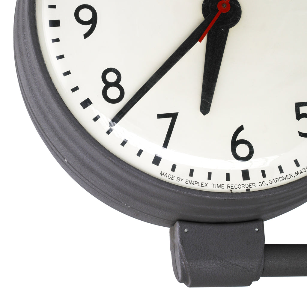 Side Mounted Industrial Wall Clock