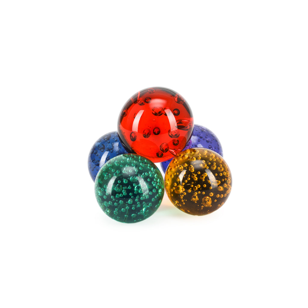 Red Glass Paperweight Sphere (A+D)