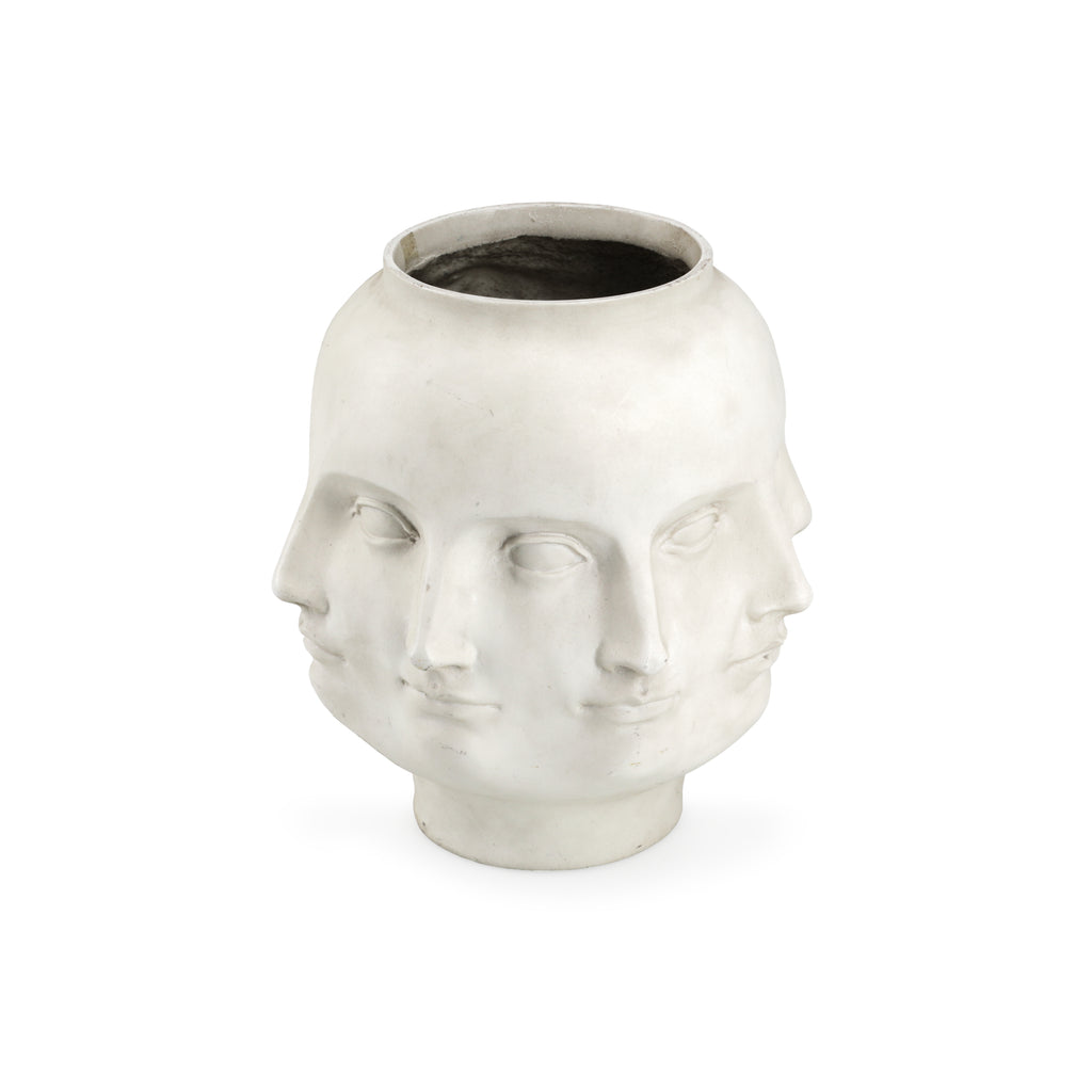 White Faces Vase