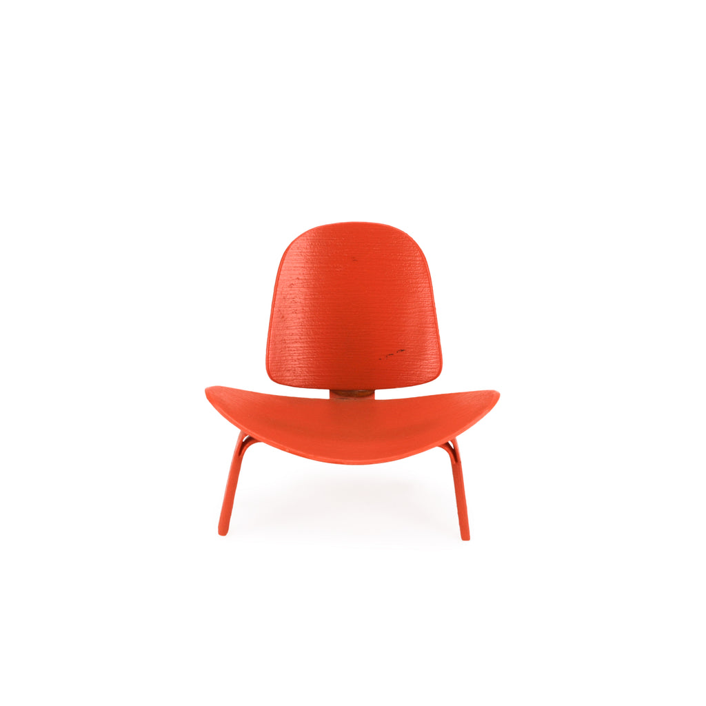 Miniature Acrylic Molded Orange Chair