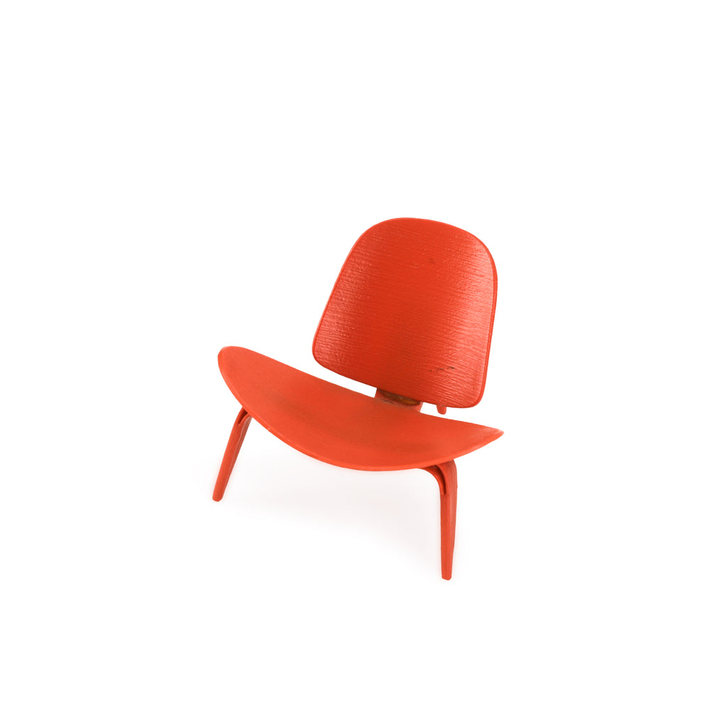 Miniature Acrylic Molded Orange Chair