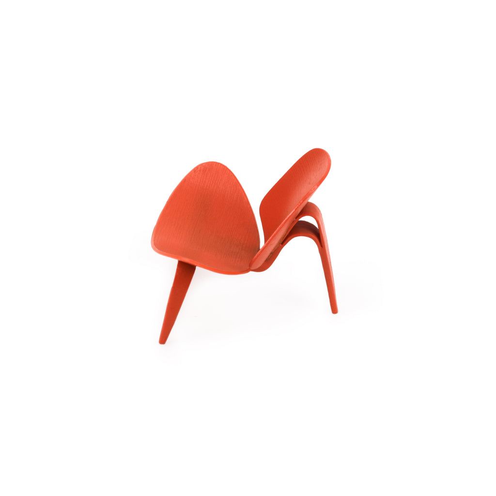 Miniature Acrylic Molded Orange Chair