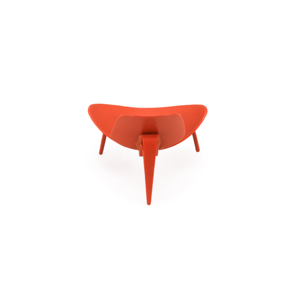 Miniature Acrylic Molded Orange Chair