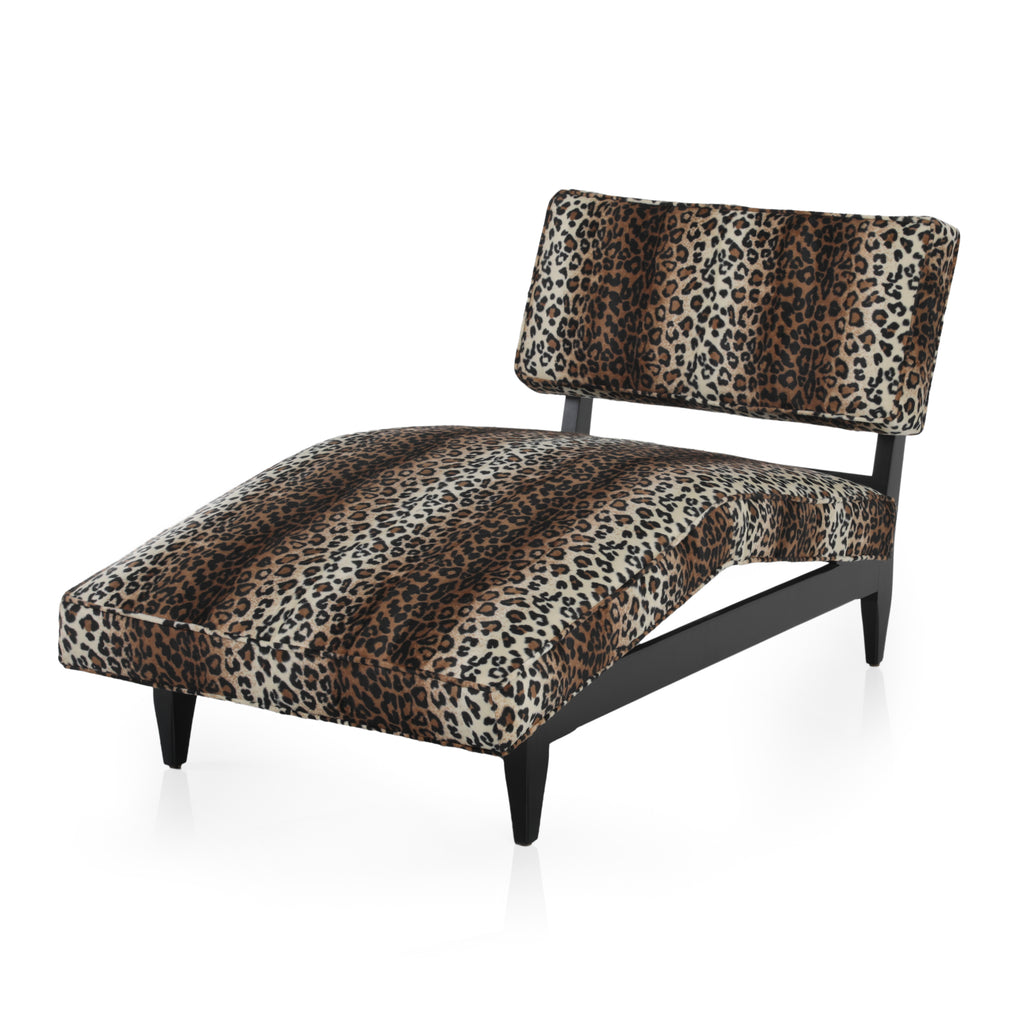 Cheetah Print Velvet Chaise Lounger