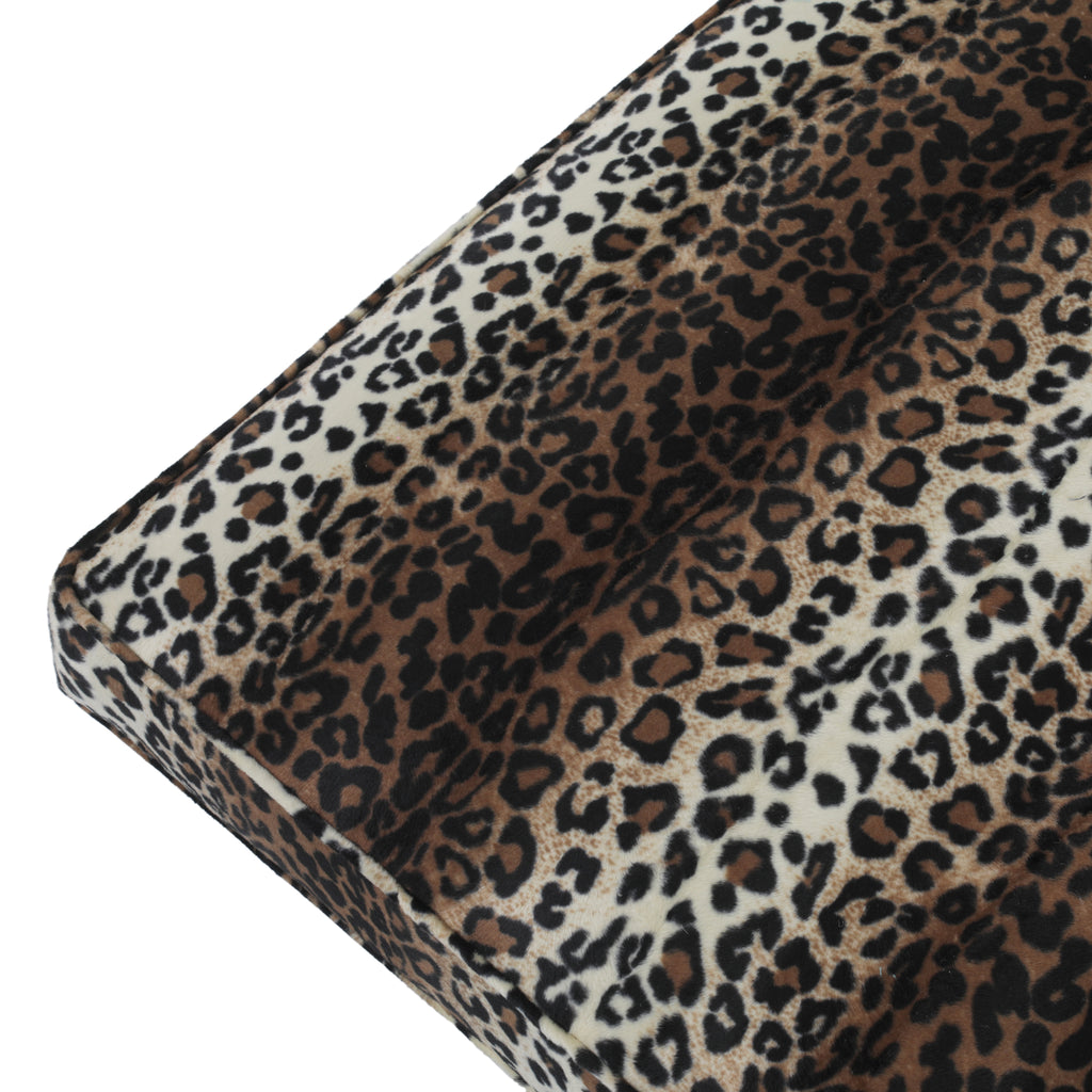 Cheetah Print Velvet Chaise Lounger