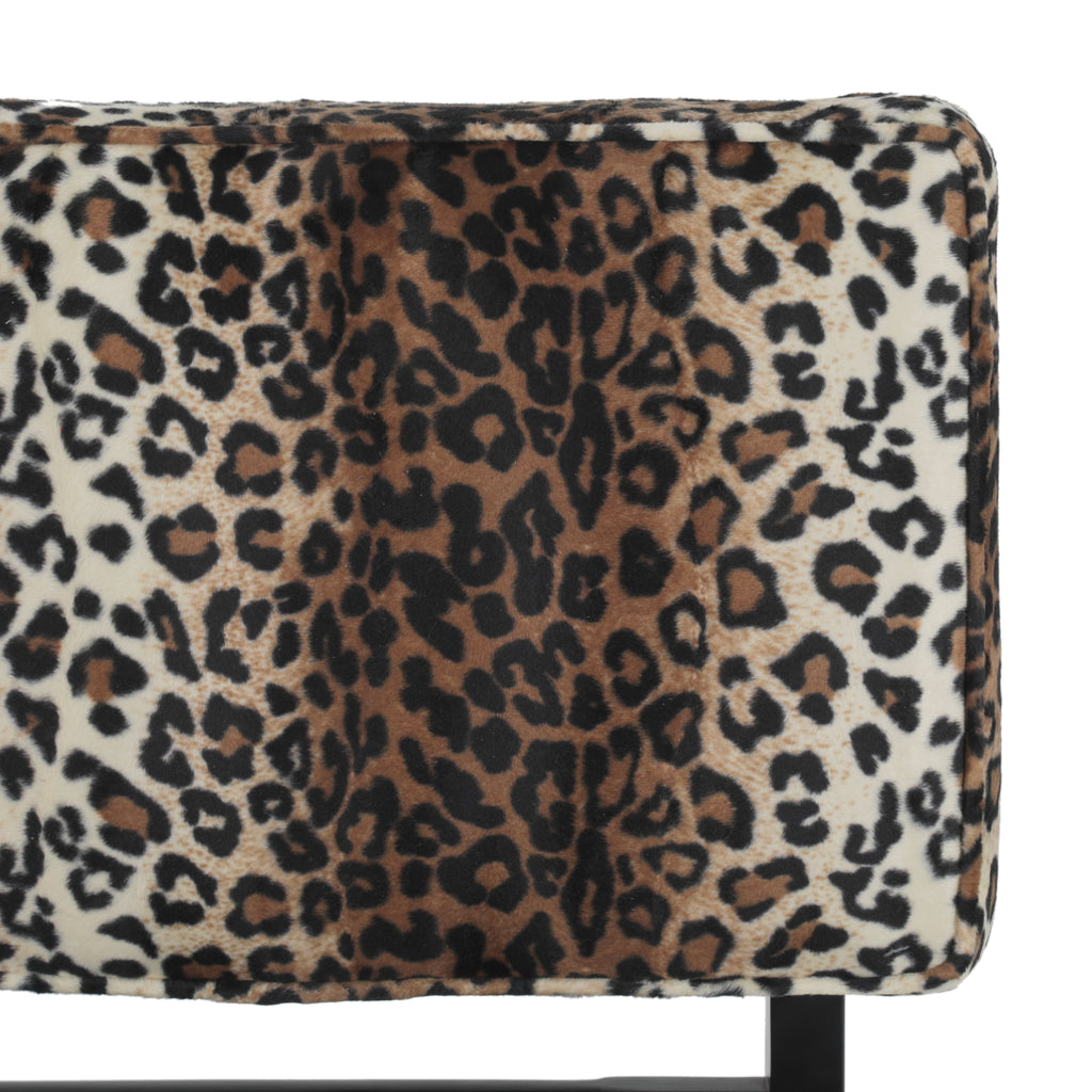 Cheetah Print Velvet Chaise Lounger