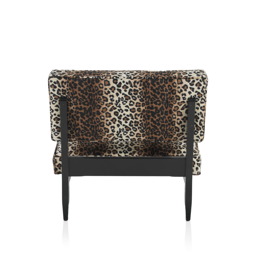 Cheetah Print Velvet Chaise Lounger