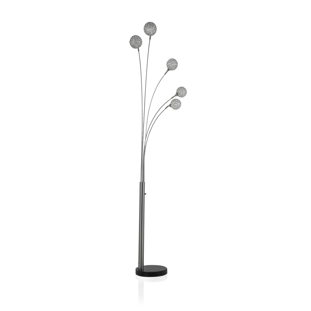 Chrome & Glass Spheres Floor Lamp