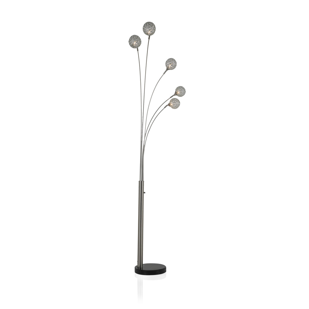 Chrome & Glass Spheres Floor Lamp