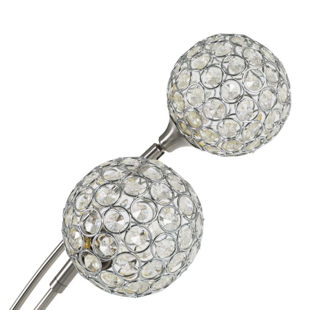 Chrome & Glass Spheres Floor Lamp