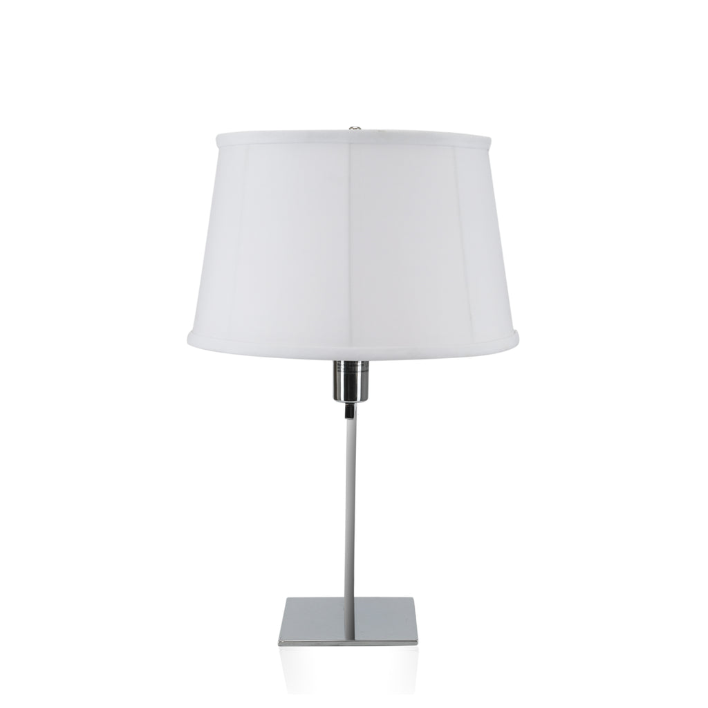 Chrome L Shaped Table Lamp