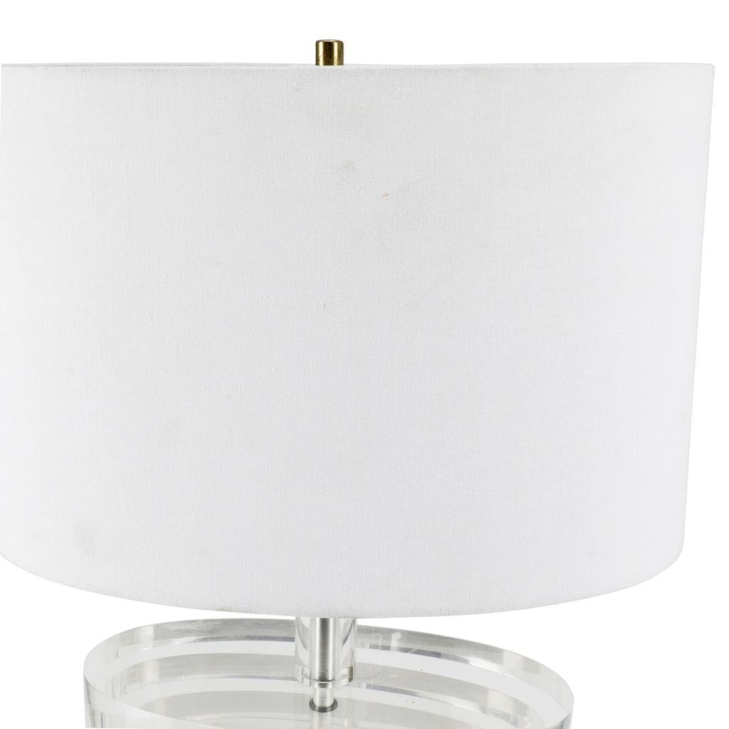 Stacked Lucite Table Lamp