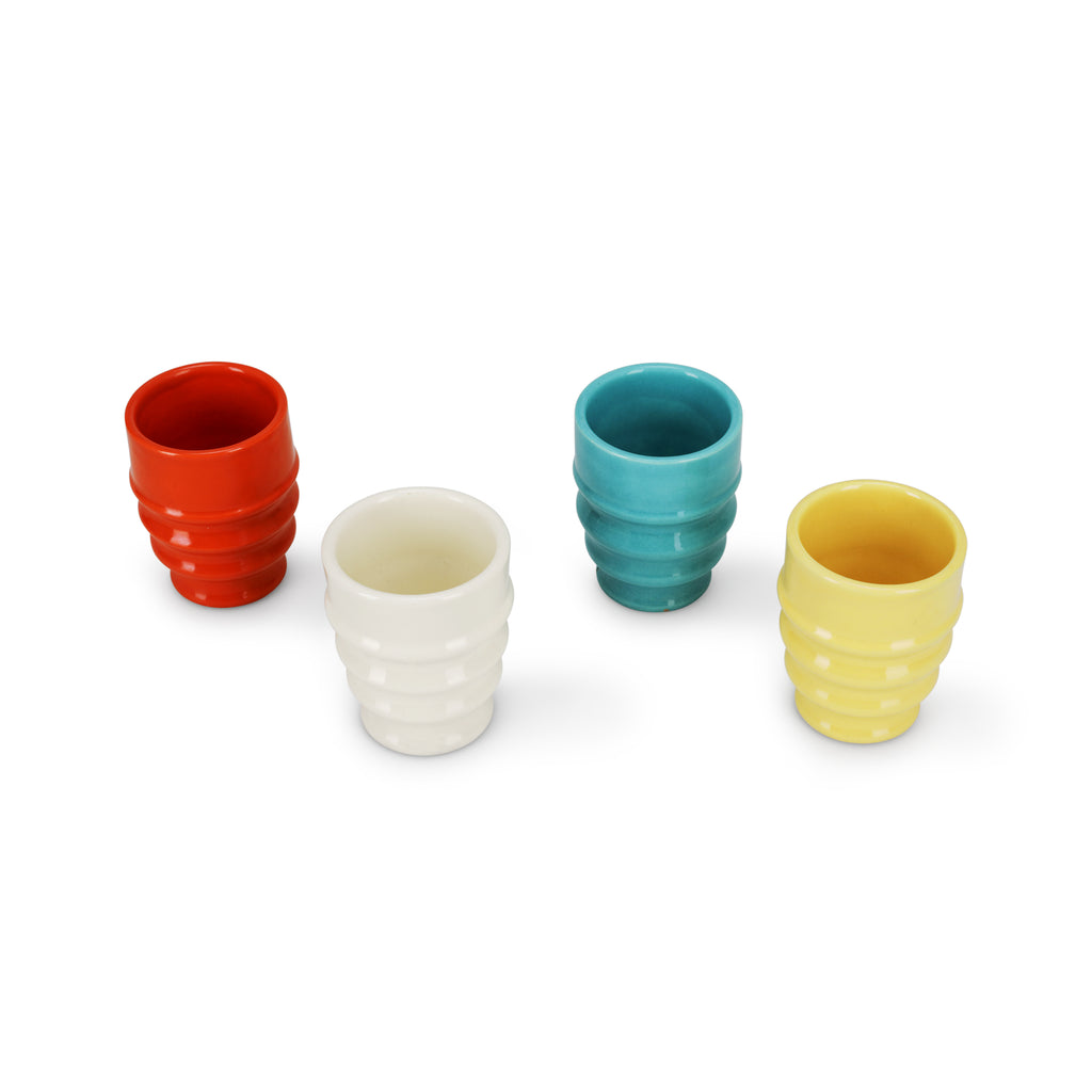 Ceramic Ridge Drinking Glasses