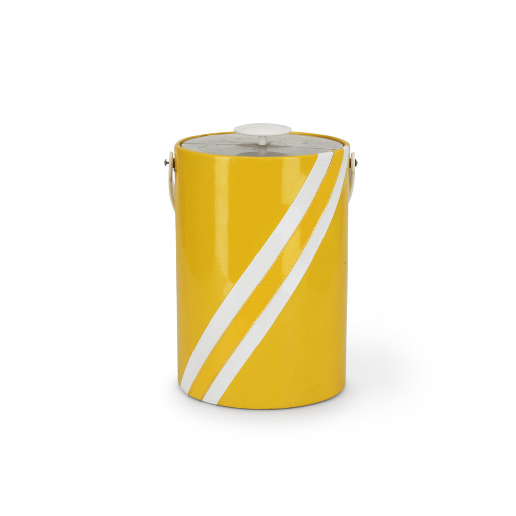 Yellow Striped Ice Bucket