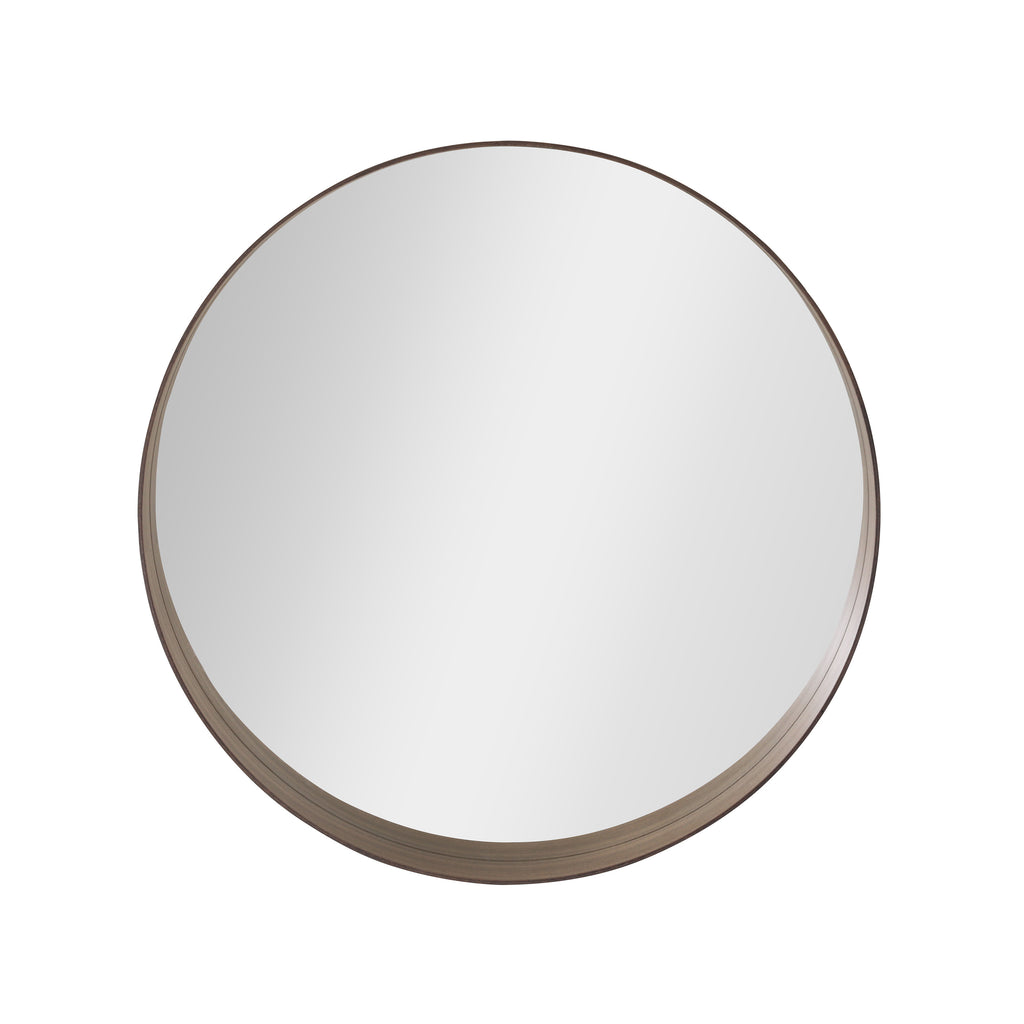 Wood Contemporary Circular Mirror