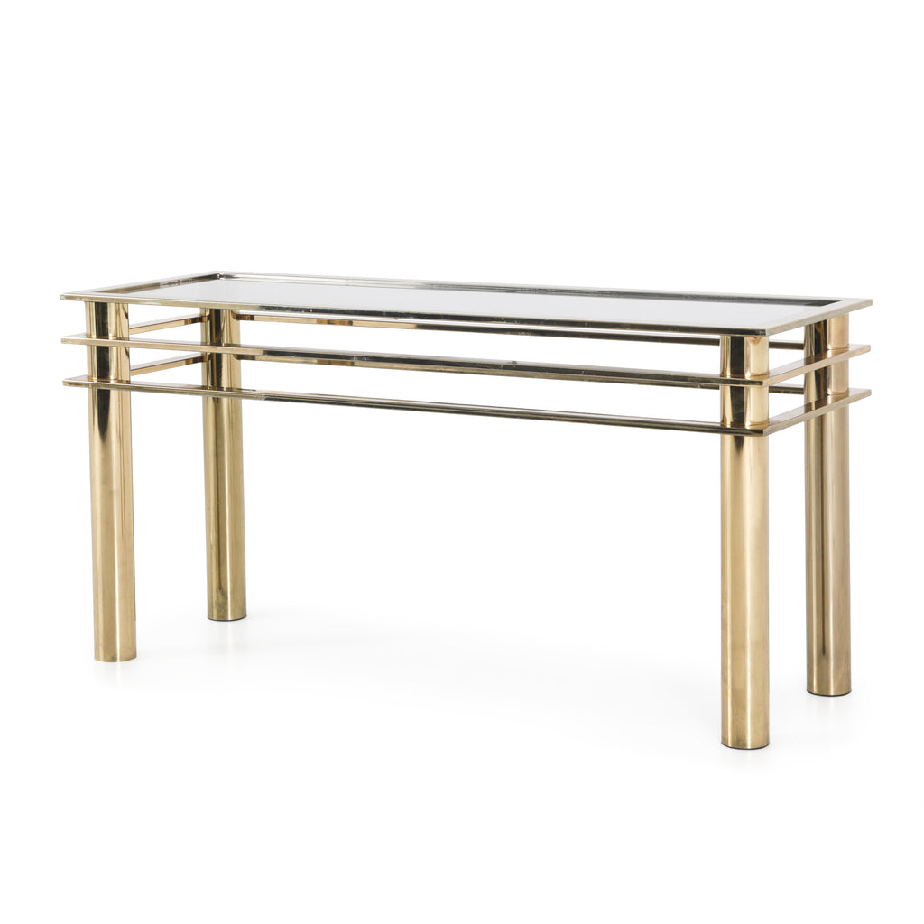 Gold & Glass Console Table