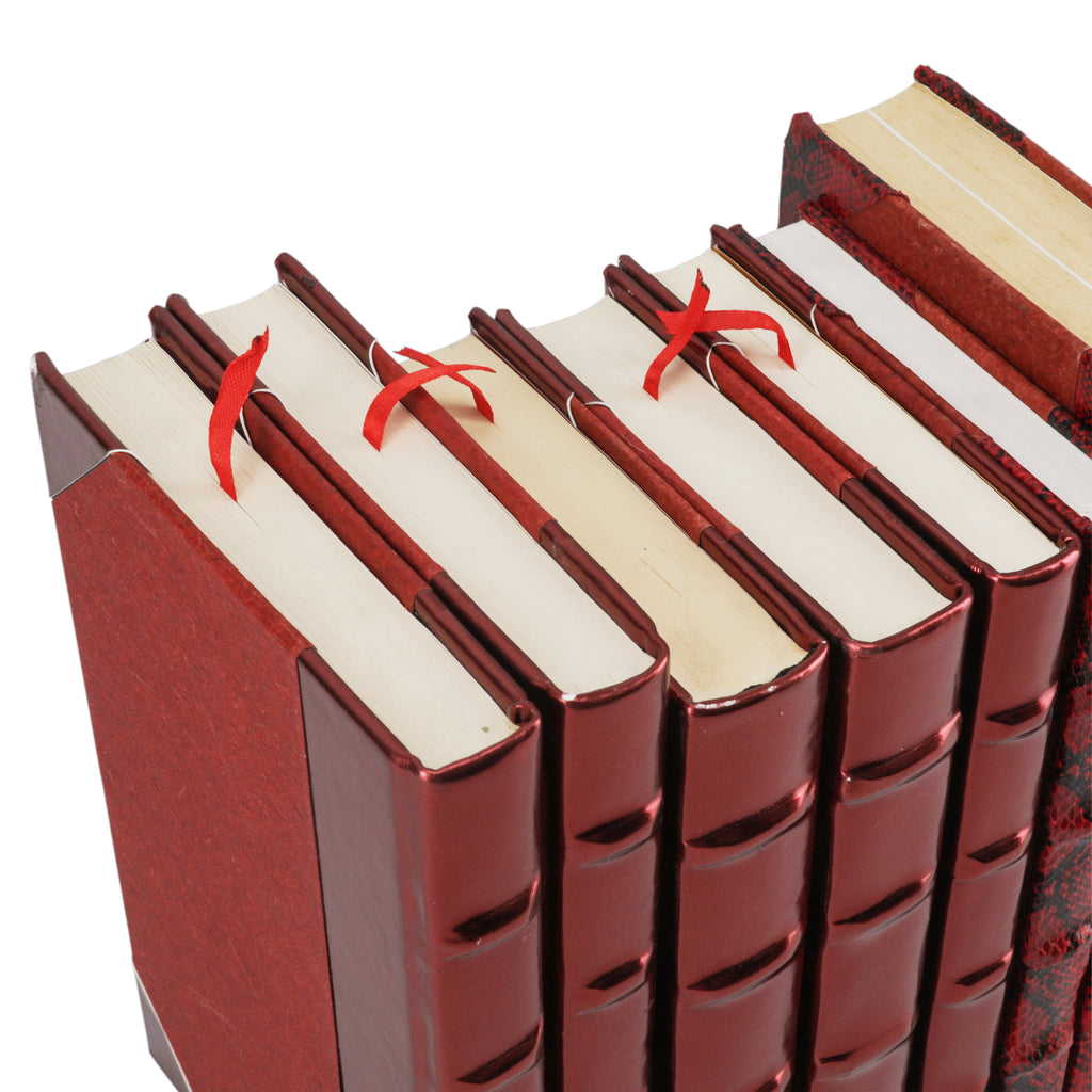 Glossy Red Faux Books