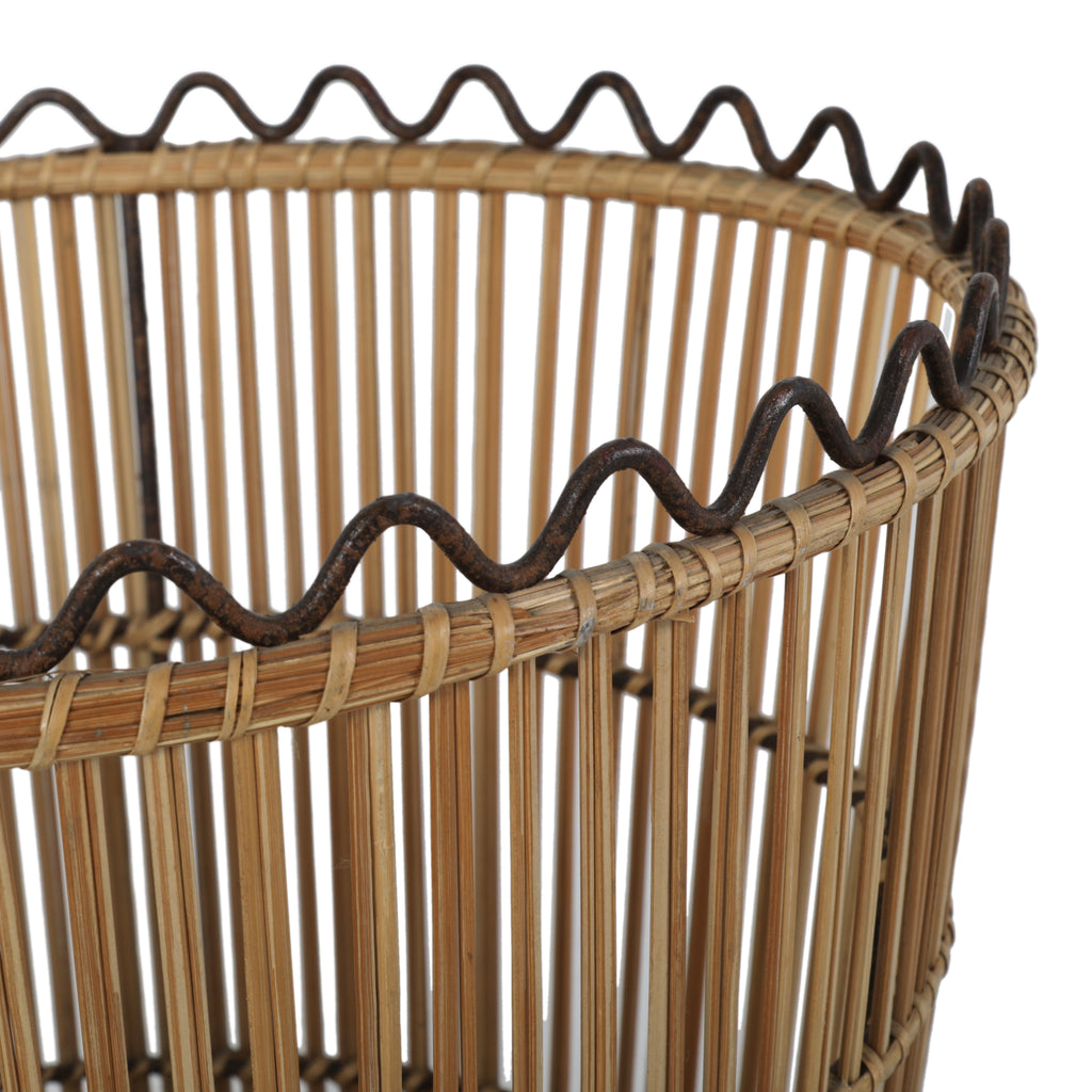 Wicker Waste Basket