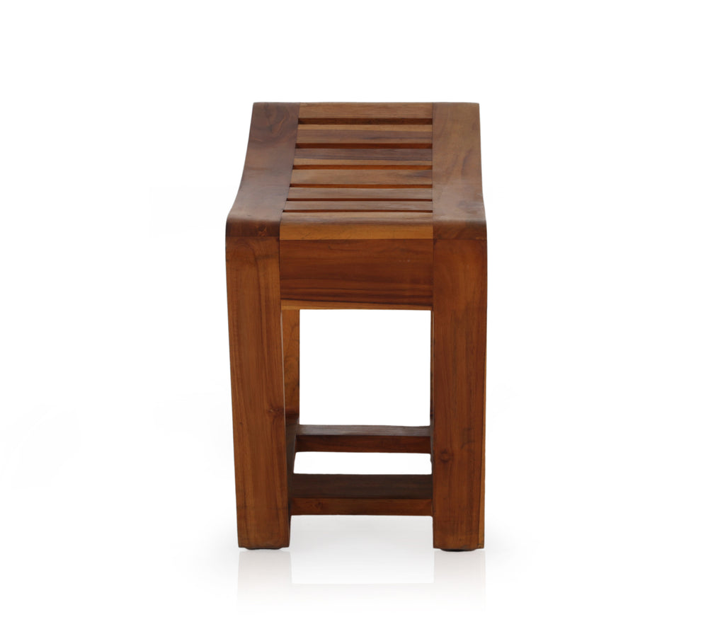 Slatted Small Outdoor Side Table / Bench