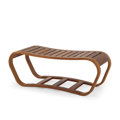 Slatted Long Outdoor Side Table / Bench