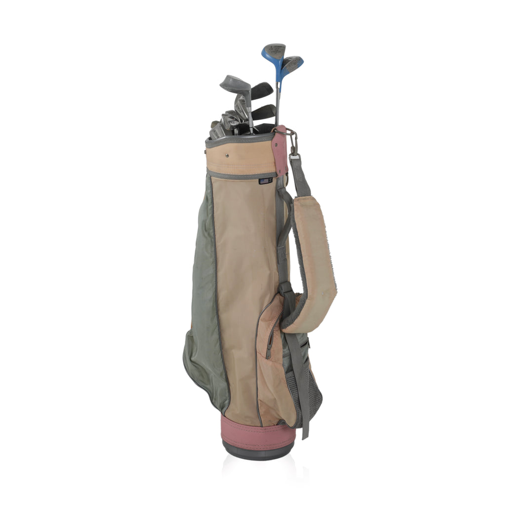 Tan Golf Bag w/ Clubs