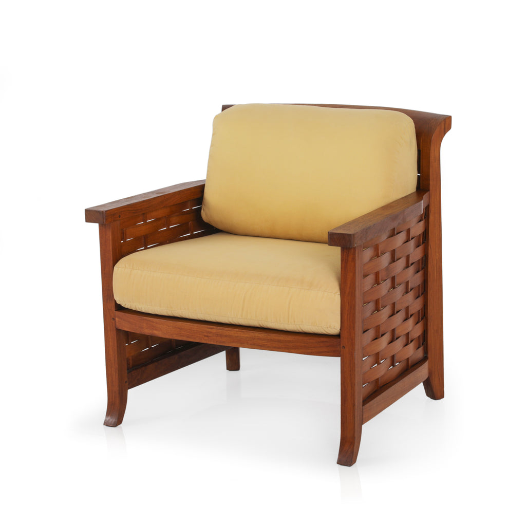 Woven Wood Outdoor Arm Chair