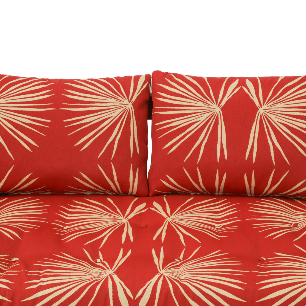 Red Boho Print Love Seat