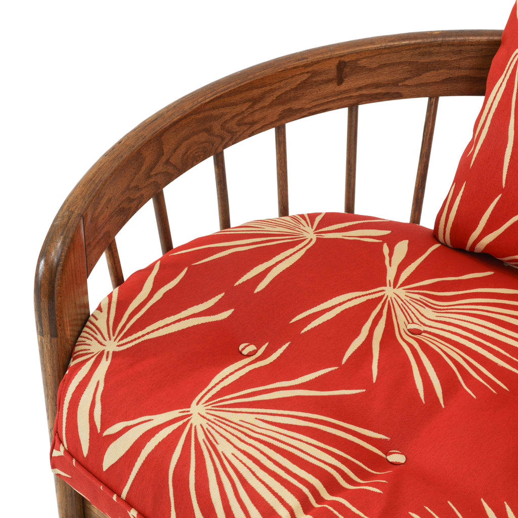 Red Boho Print Love Seat