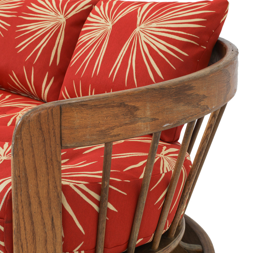 Red Boho Print Love Seat