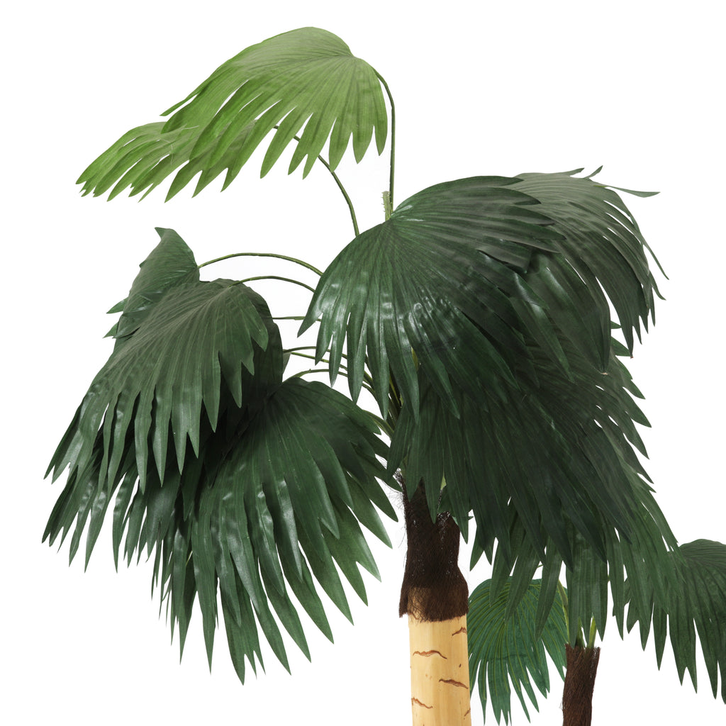 Faux Palm Tree in Wicker Planter #2