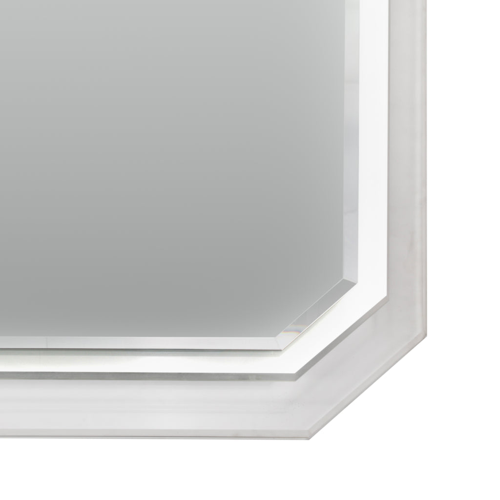 Octagon Wall Mirror with Lucite Frame