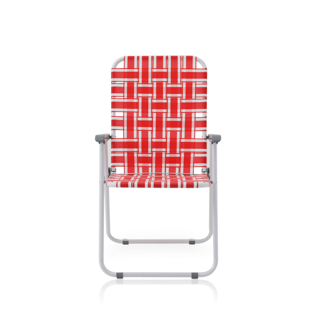 Red & White Folding Outdoor Chair