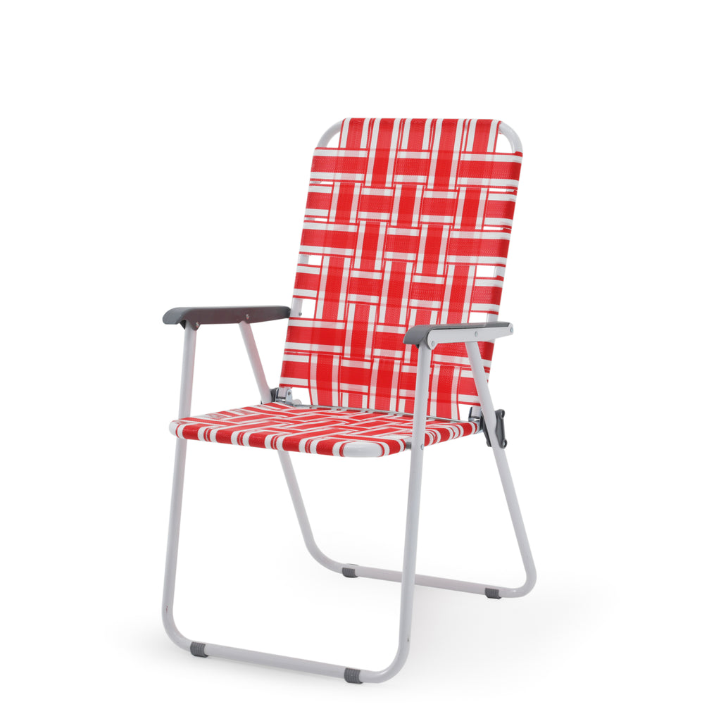 Red & White Folding Outdoor Chair