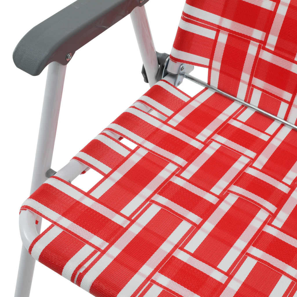 Red & White Folding Outdoor Chair