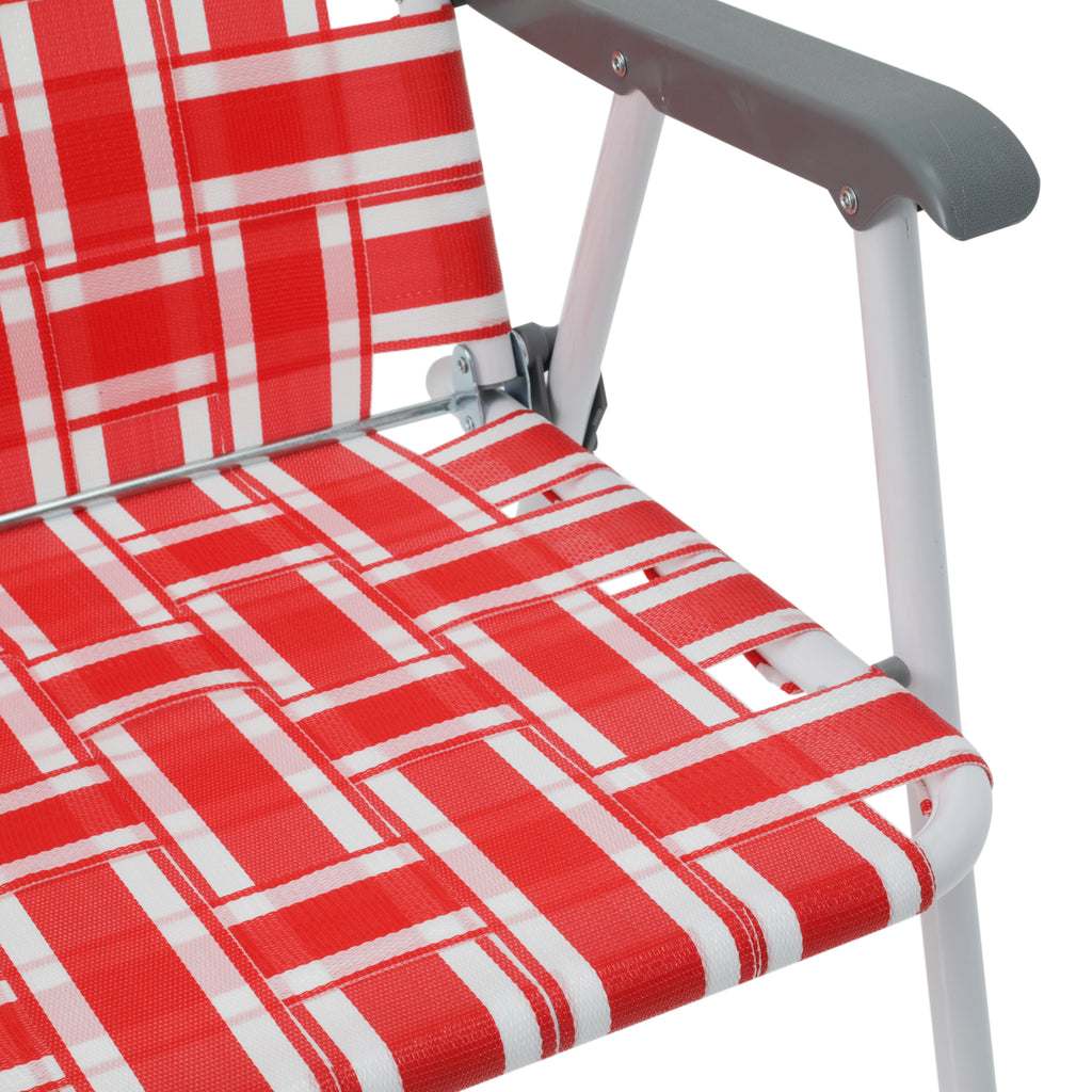 Red & White Folding Outdoor Chair