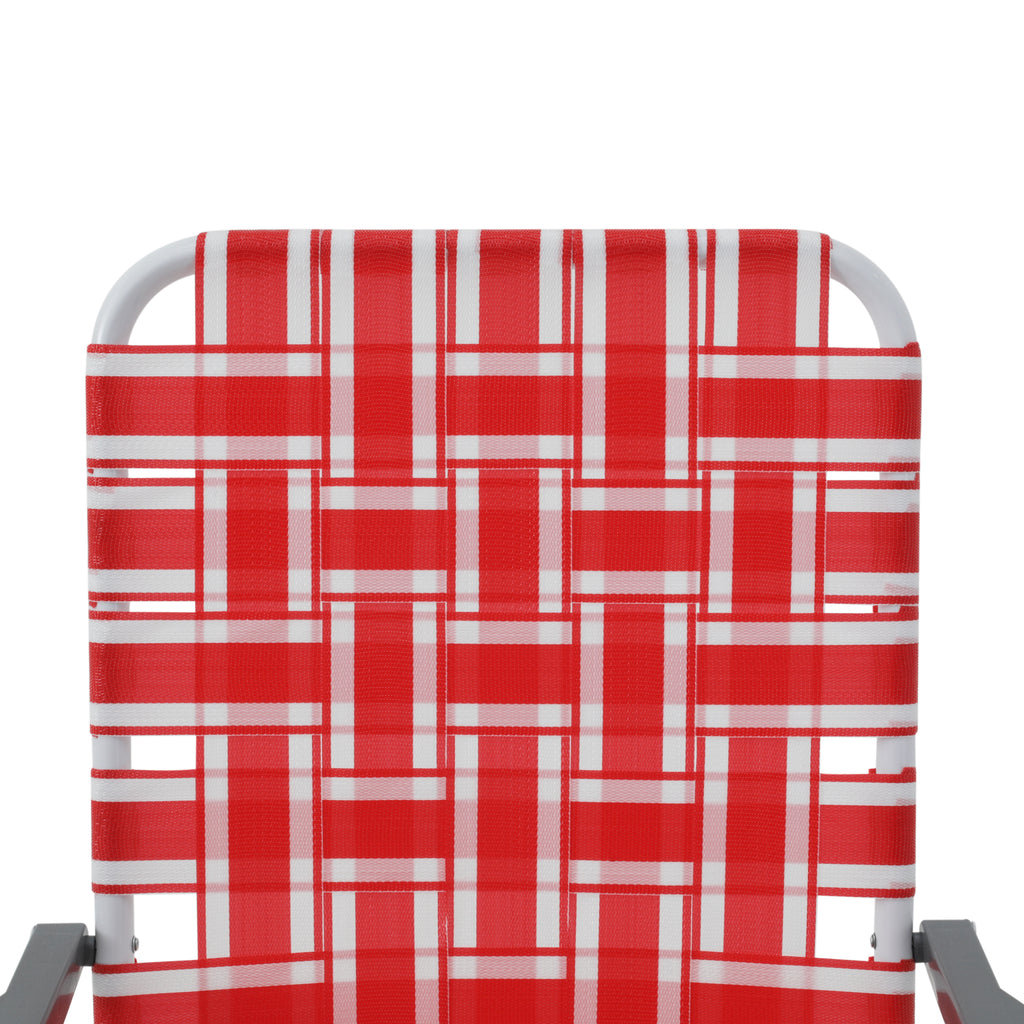 Red & White Folding Outdoor Chair