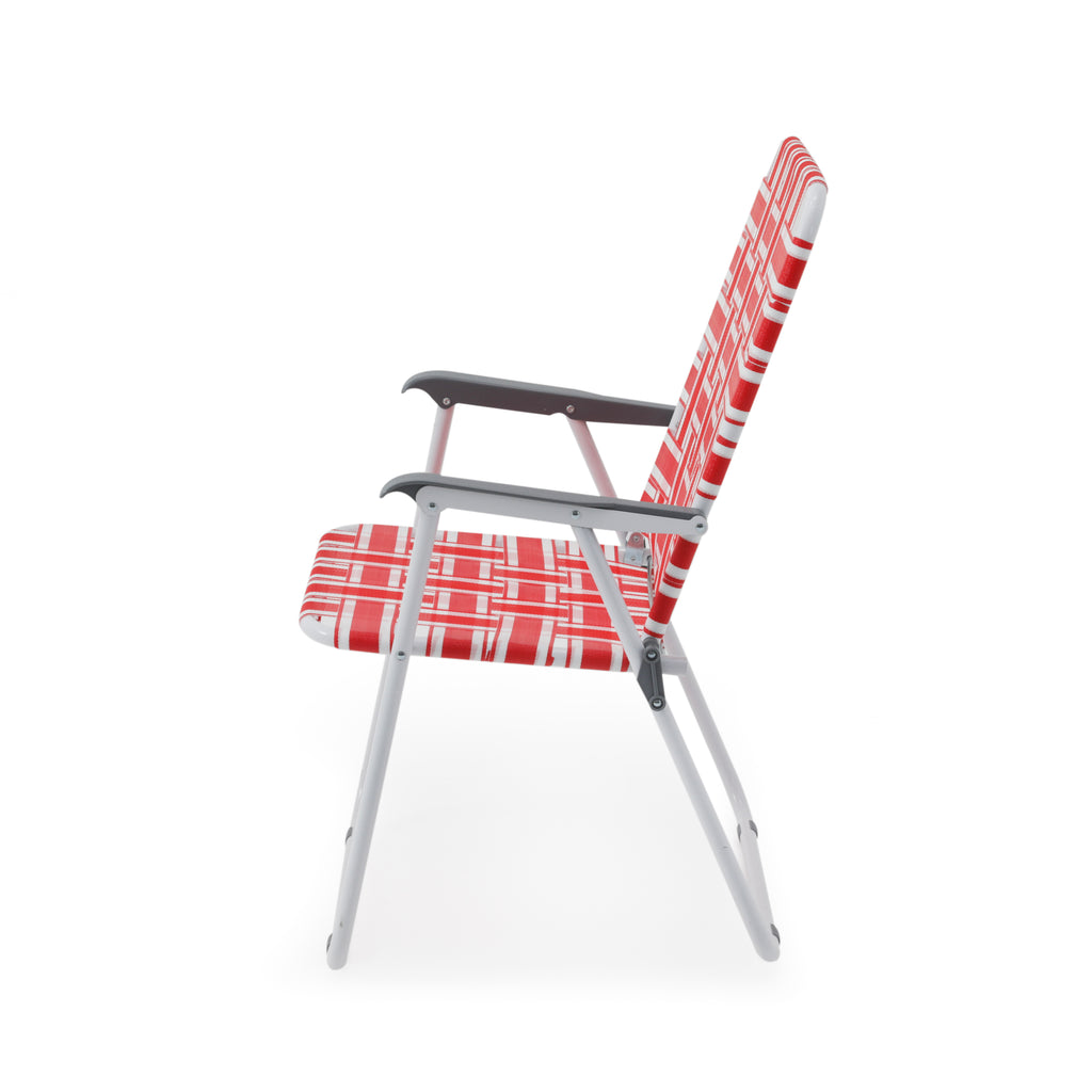 Red & White Folding Outdoor Chair