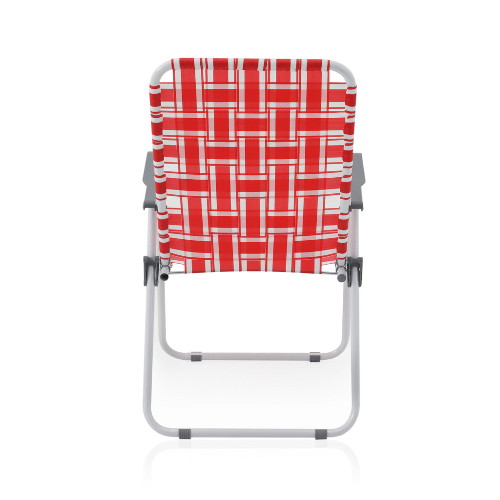 Red & White Folding Outdoor Chair