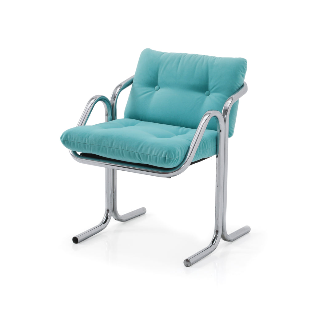 Light Blue Arcadia Velvet Lounge Chair