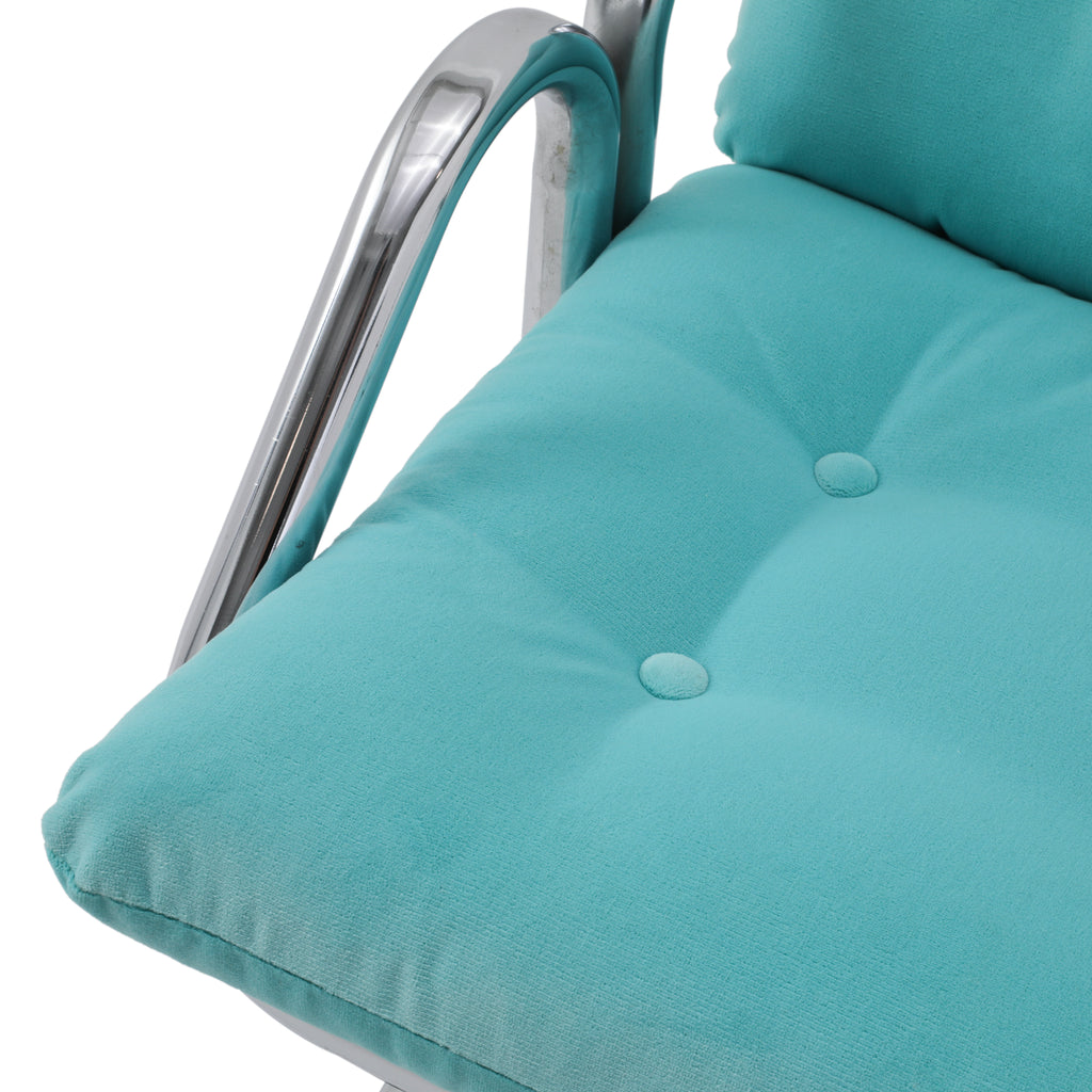 Light Blue Arcadia Velvet Lounge Chair