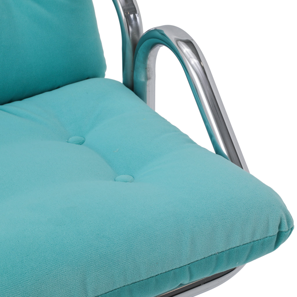 Light Blue Arcadia Velvet Lounge Chair