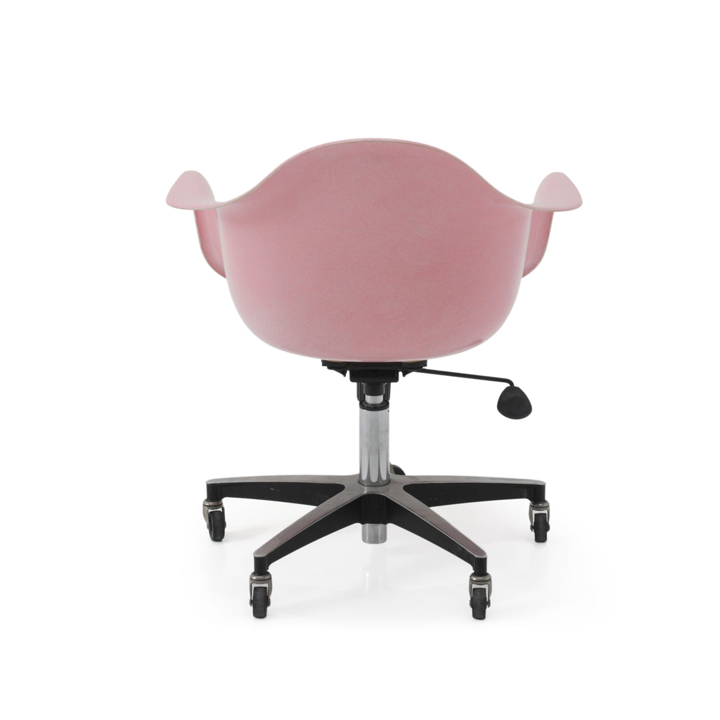 Pink Shell Armchair w/ Rolling Base