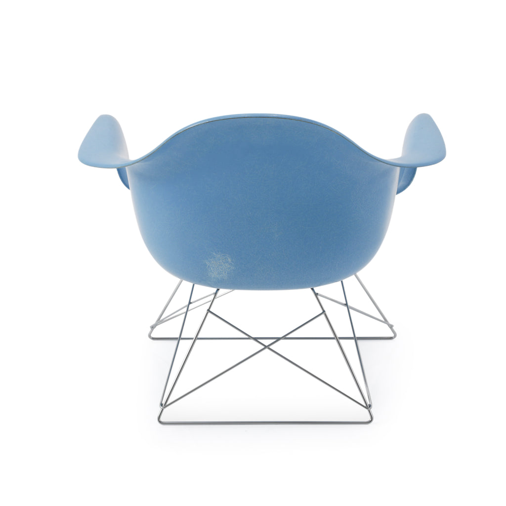 Baby Blue Shell Armchair w/ Low Rod Base