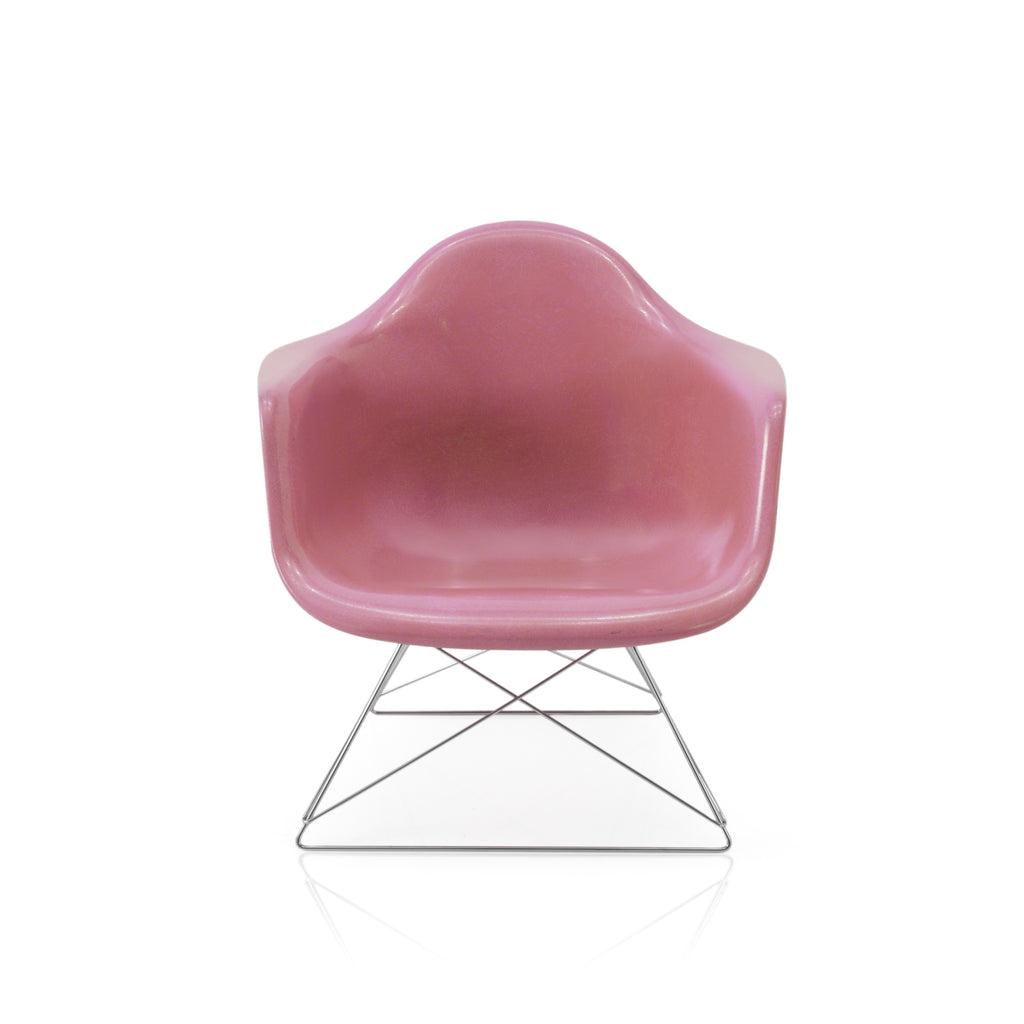 Pink Shell Armchair w/ Low Rod Base